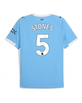 Manchester City John Stones #5 Maglia Gara Casa Repliche 2025-26 Maniche Corte